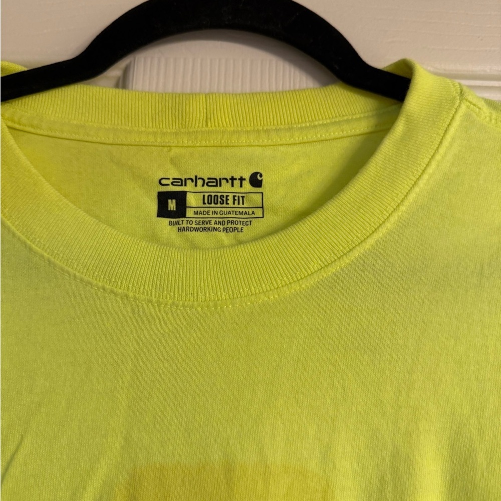Carhartt Neon Yellow Loose Fit Tee M - Picture 3 of 4